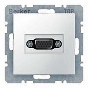 Gniazdo VGA z zaciskami śrubowymi - Berker B.1/B.3/B.7 Glas