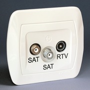 Gniazdo antenowe SAT/SAT/RTV, końcowe - Simon Akord