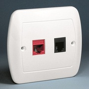 Gniazdo komputerowe RJ-45 + gniazdo telefoniczne RJ-11 - Simon Akord