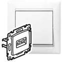 Gniazdo teleinformatyczne 1 x RJ11 + 1 x RJ45 kat. 6 UTP - Legrand Valena